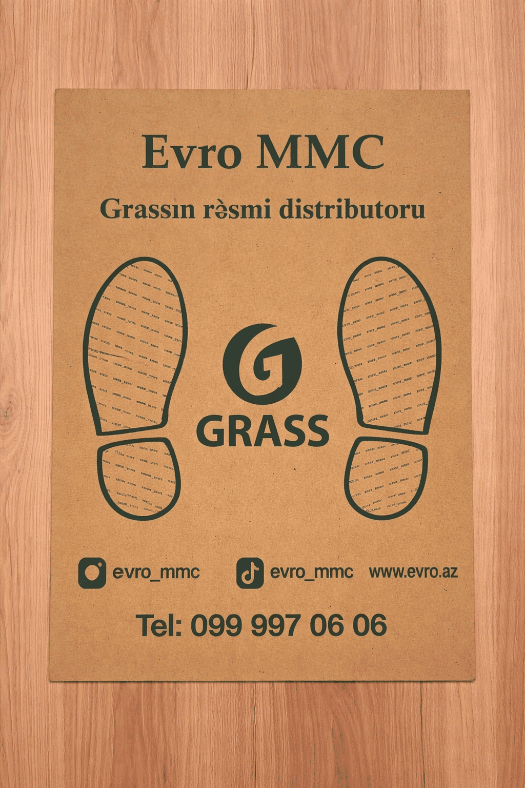 Grass Avtomobil üçün ayaqaltı kağızı (100 ədəd)